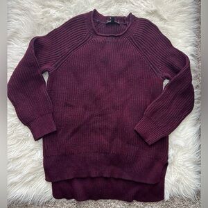 Ellen Tracy Women Large  Knit Sweater Port Burgundy Knit